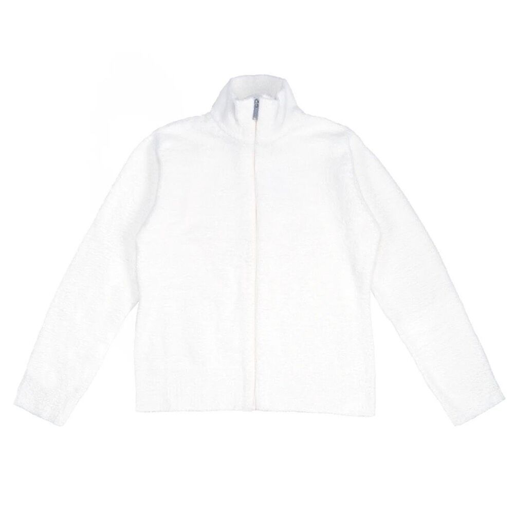 Kashwere Women's Microfiber Fleece sport Full Zip White Jacket XL NWT - Picture 9 of 10